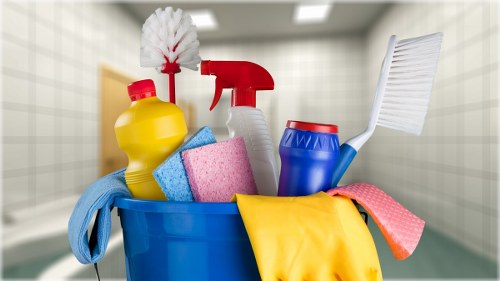 Deep carpet cleaning equipment in a local property