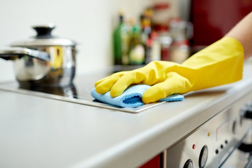Local oven cleaner working in a Ruislip kitchen